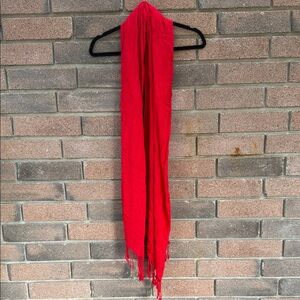 Apt. 9 Bold Red Women's Scarf with Fringe Ends OS